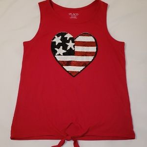 🇺🇲 Children's Place Patriotic Flip Sequin Tank